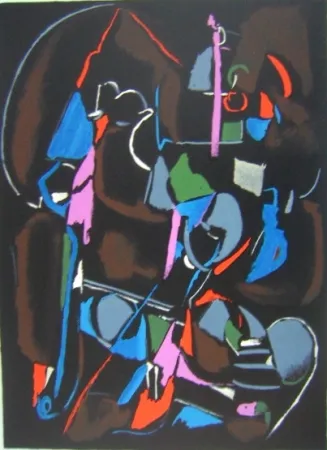 Lithografie Lanskoy - Composition noir 4