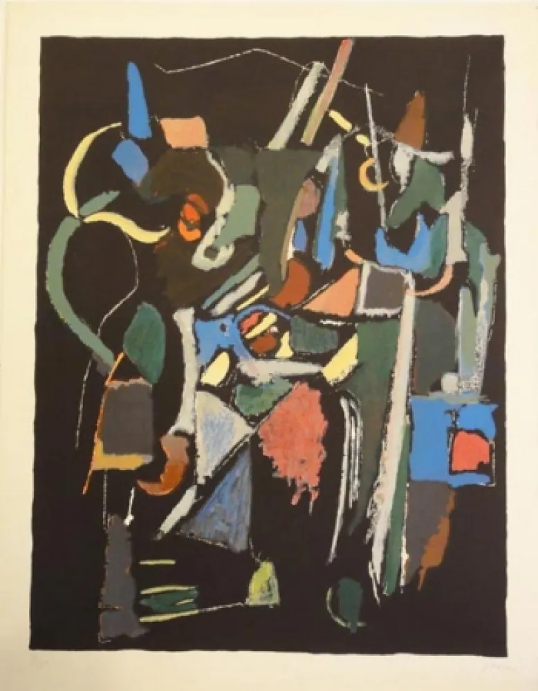 Lithografie Lanskoy - Composition noire 1