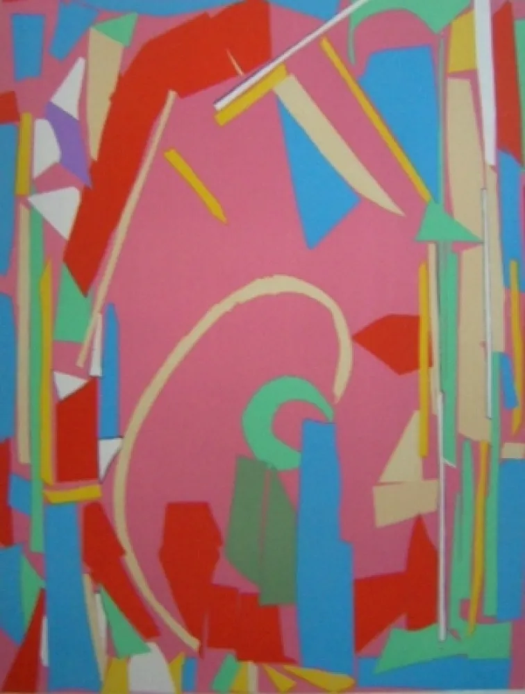 Lithografie Lanskoy - Composition rose  H II