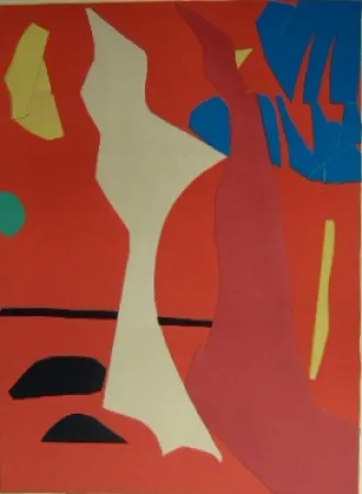 Lithografie Lanskoy - Composition rouge  H I