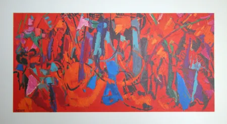 Lithografie Lanskoy - Contre-attaque