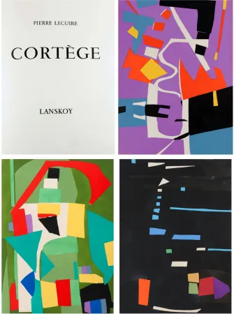Geïllustreerd Boek Lanskoy - Pierre Lecuire : CORTÈGE. 24 pochoirs (ex. de tête avec suite complète) 1959.