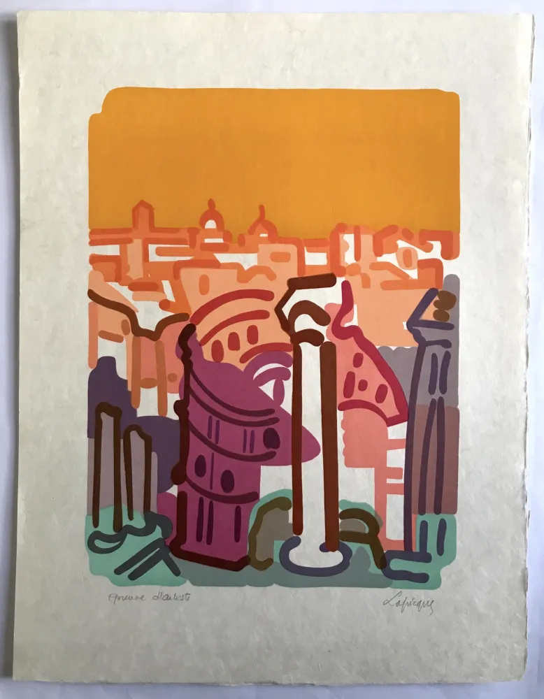 Lithografie Lapicque - Le Colisée