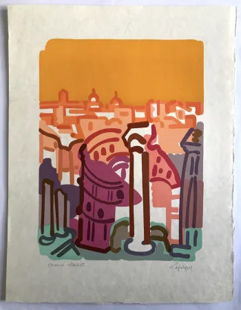 Lithografie Lapicque - Le Colisée