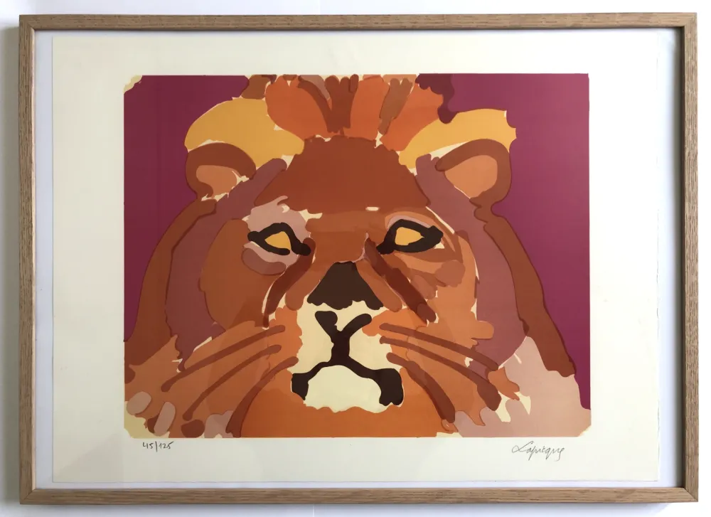 Lithografie Lapicque - Le lion