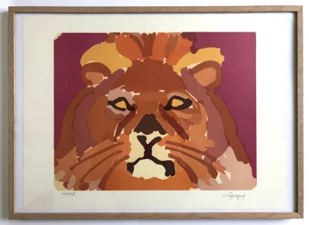 Lithografie Lapicque - Le lion