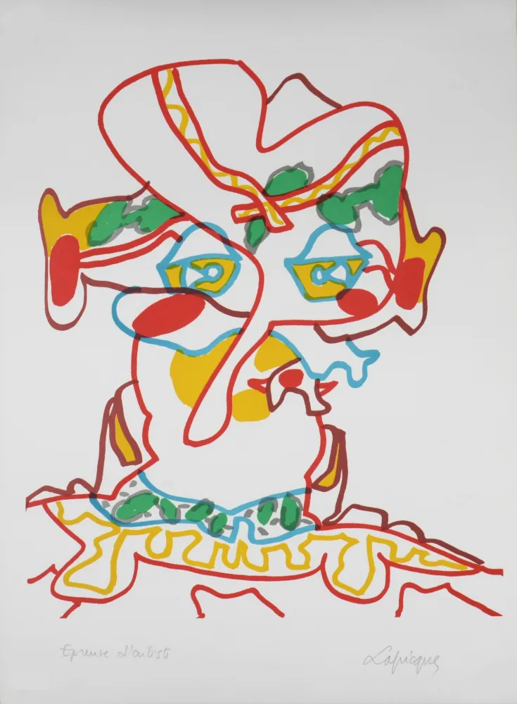 Lithografie Lapicque - Le Viking, 1959 - Hand-signed