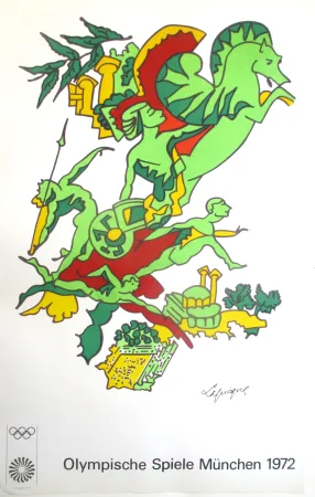 Lithografie Lapicque - Olympic Games 1972, original lithograph