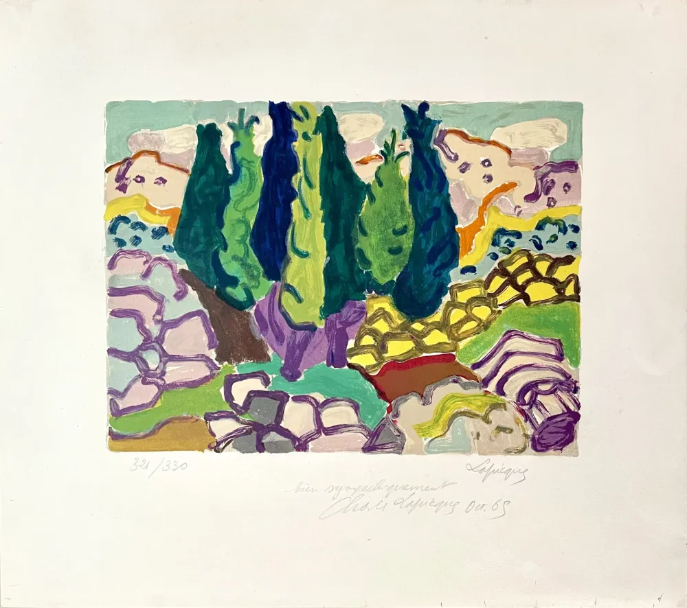 Lithografie Lapicque - Paysage
