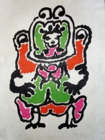 Lithografie Lapicque - Quetzalcoalt