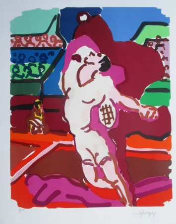 Lithografie Lapicque - Tennis