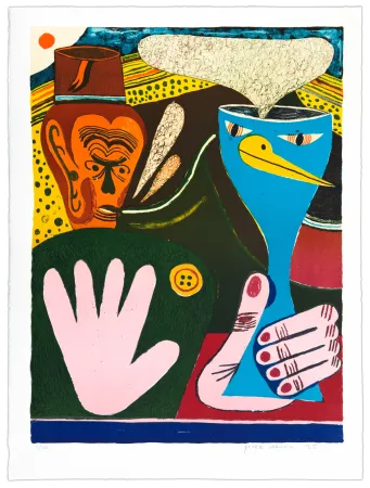 Lithografie Larsen - La main