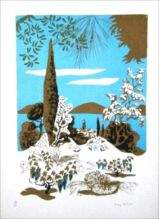 Lithografie Lartigue - Saint-Tropez (paysage)