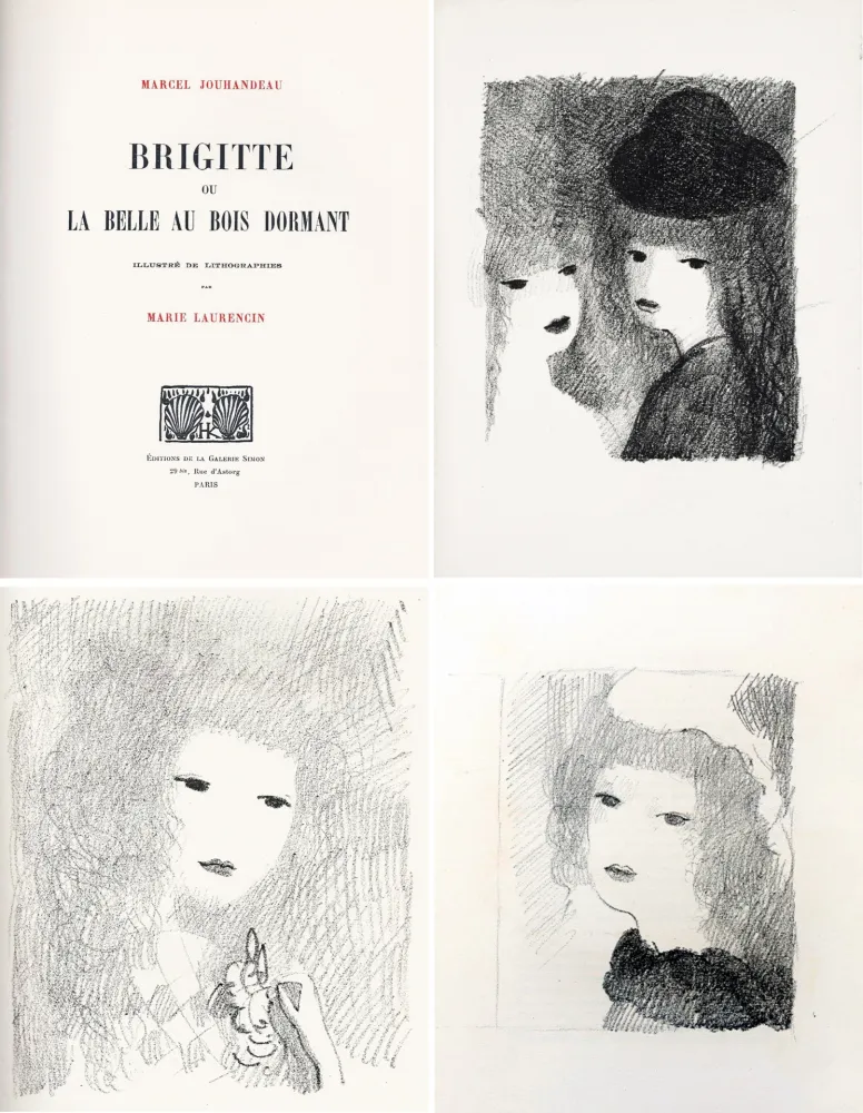 Geïllustreerd Boek Laurencin - BRIGITTE OU LA BELLE AU BOIS DORMANT (M. Jouhandeau. 1925)