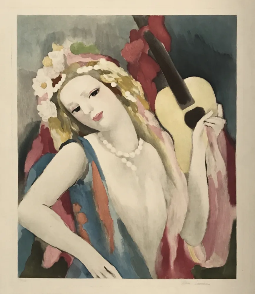 Ets En Aquatint Laurencin - Femme a la Guitare