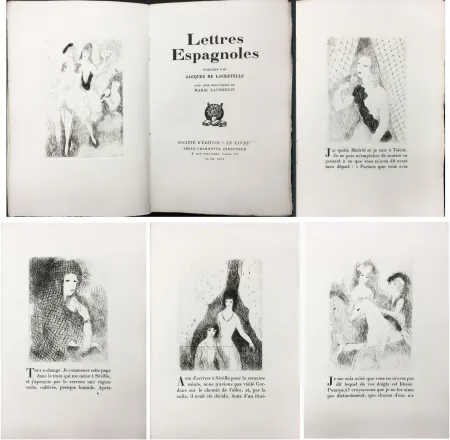Geïllustreerd Boek Laurencin - J. de Lacretelle : LETTRES ESPAGNOLES. Avec 11 eaux-fortes de Marie Laurencin (1926)