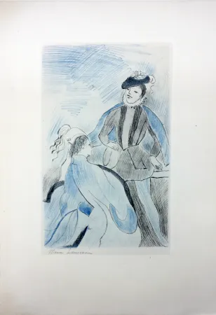 Ets Laurencin - LA PRINCESSE DE CLÈVES (Pl. VIII signée au crayon). 1947