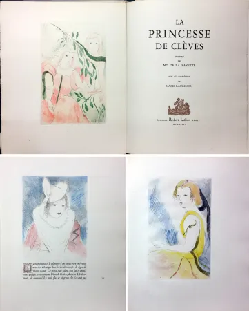 Geïllustreerd Boek Laurencin - Mme de Lafayette : LA PRINCESSE DE CLÈVES. 10 gravures originales en couleurs de Marie Laurencin (1947) ‎ 