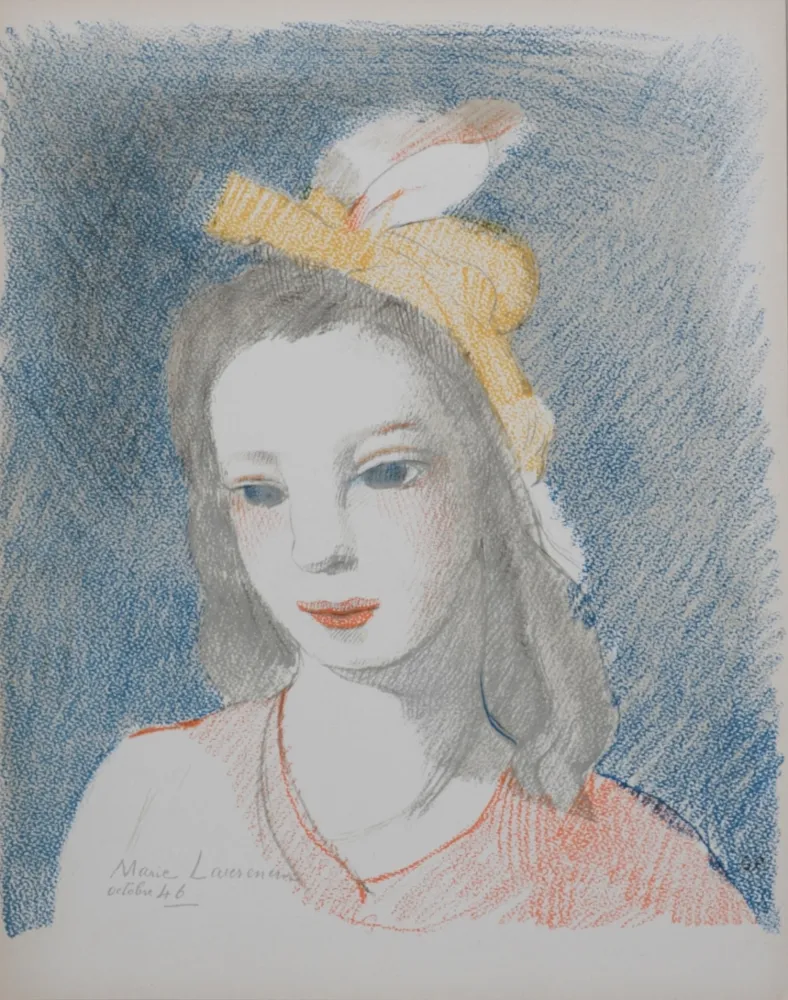 Lithografie Laurencin - Portrait de jeune femme