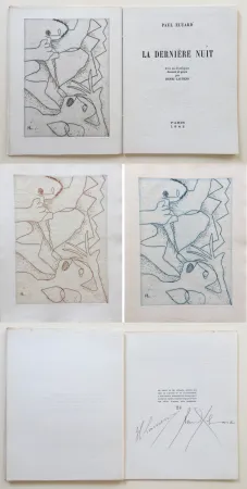 Geïllustreerd Boek Laurens - Paul Éluard : La Dernière Nuit. Avec un frontispice gravé par Henri Laurens (1942).