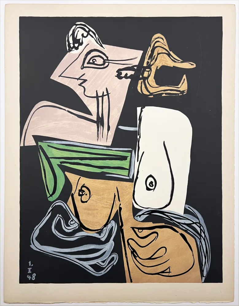 Lithografie Le Corbusier - CHAIR. (Le Poème de l'angle droit, 1955). Planche 12 (C4)