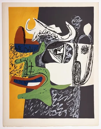 Lithografie Le Corbusier - CHAIR. (Le Poème de l'angle droit, 1955). Planche 9 (C1)
