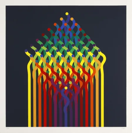 Zeefdruk Le Parc - Julio Le Parc (1928) - Coloured screen print on paper - 1997