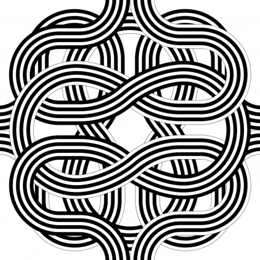 Lithografie Le Parc - Larga marcha, 4 bifurcaciones, 10