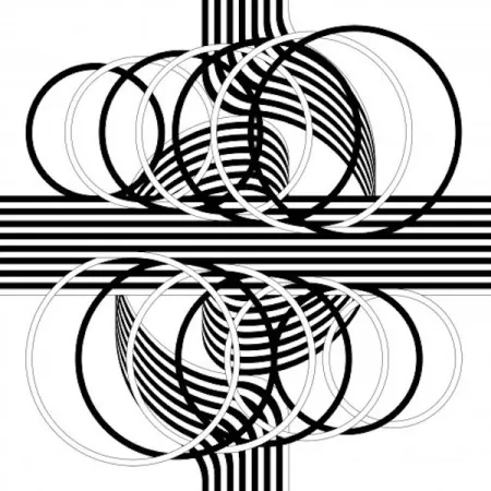 Lithografie Le Parc - Larga marcha, 4 bifurcaciones 