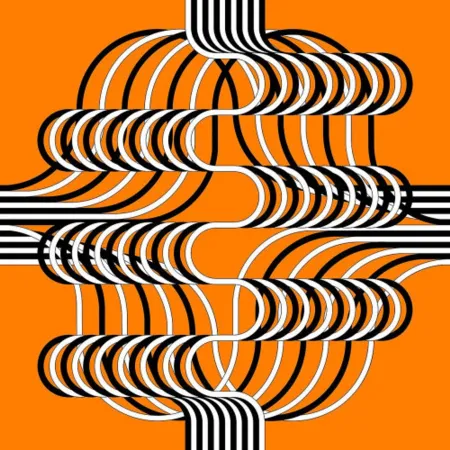 Lithografie Le Parc - Larga marcha, 4 bifurcaciones, 13