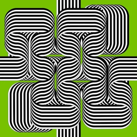 Lithografie Le Parc - Larga marcha, 4 bifurcaciones, 2