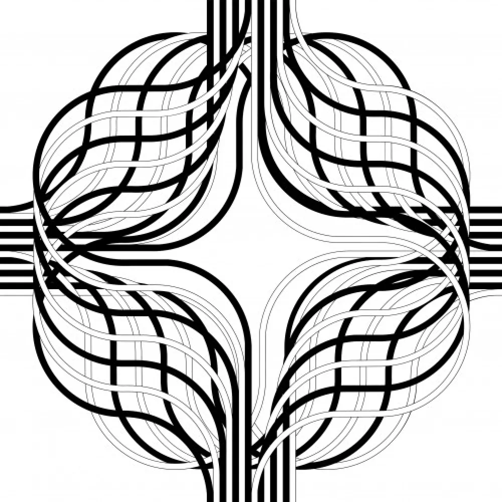 Lithografie Le Parc - Larga marcha, 4 bifurcaciones, 4