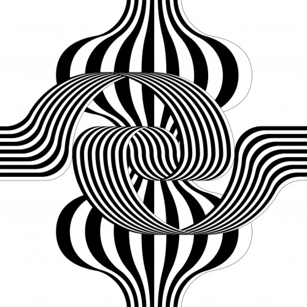 Lithografie Le Parc - Larga marcha, 4 bifurcaciones, 5