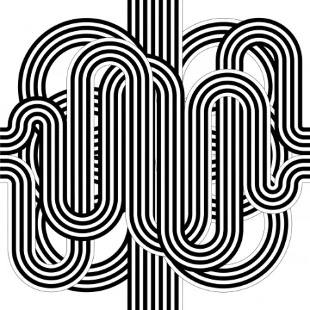 Lithografie Le Parc - Larga marcha, 4 bifurcaciones, 8