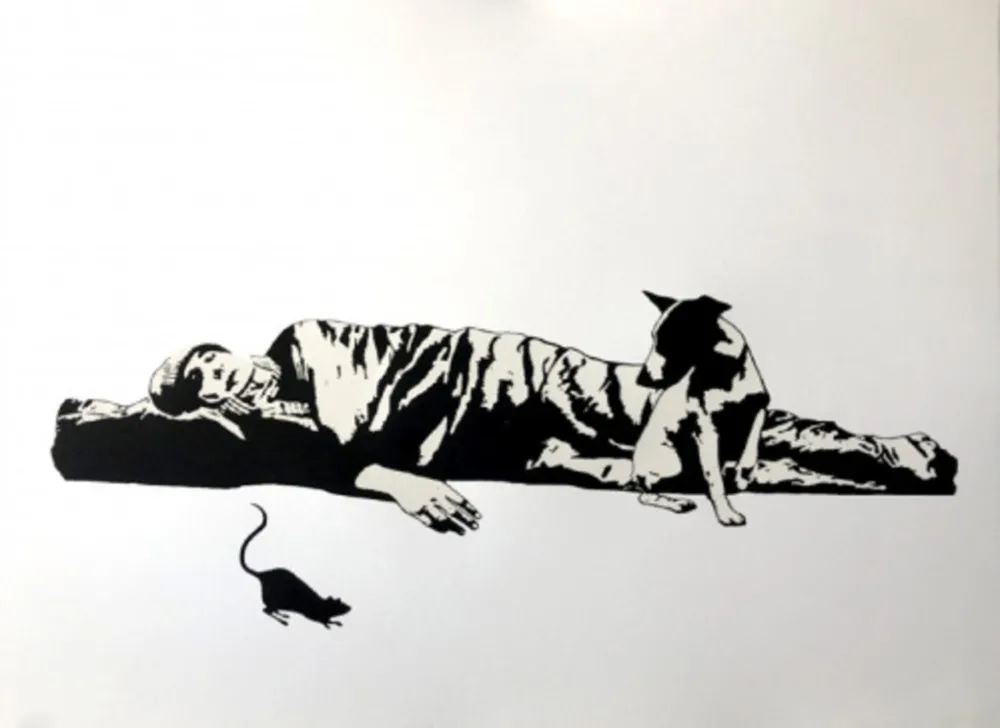 Zeefdruk Le Rat - The Homeless