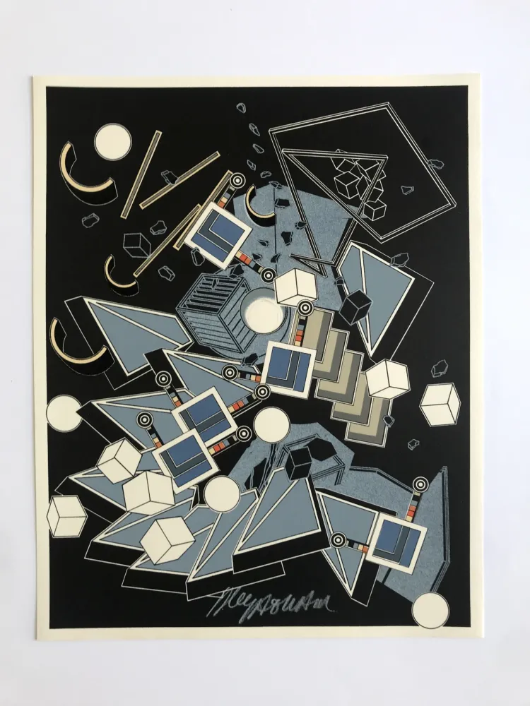 Lithografie Le Yaouanc - Des sols, des roches, des sables (Le métier de bâtisseur II)