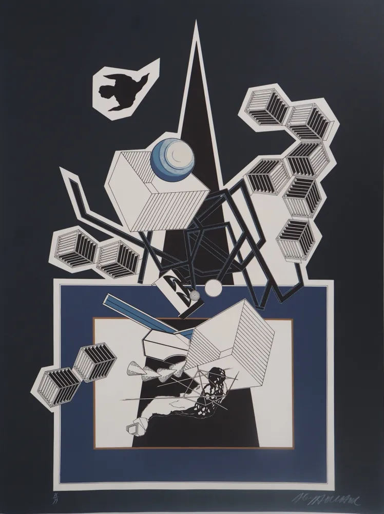 Lithografie Le Yaouanc - La neuvième maison