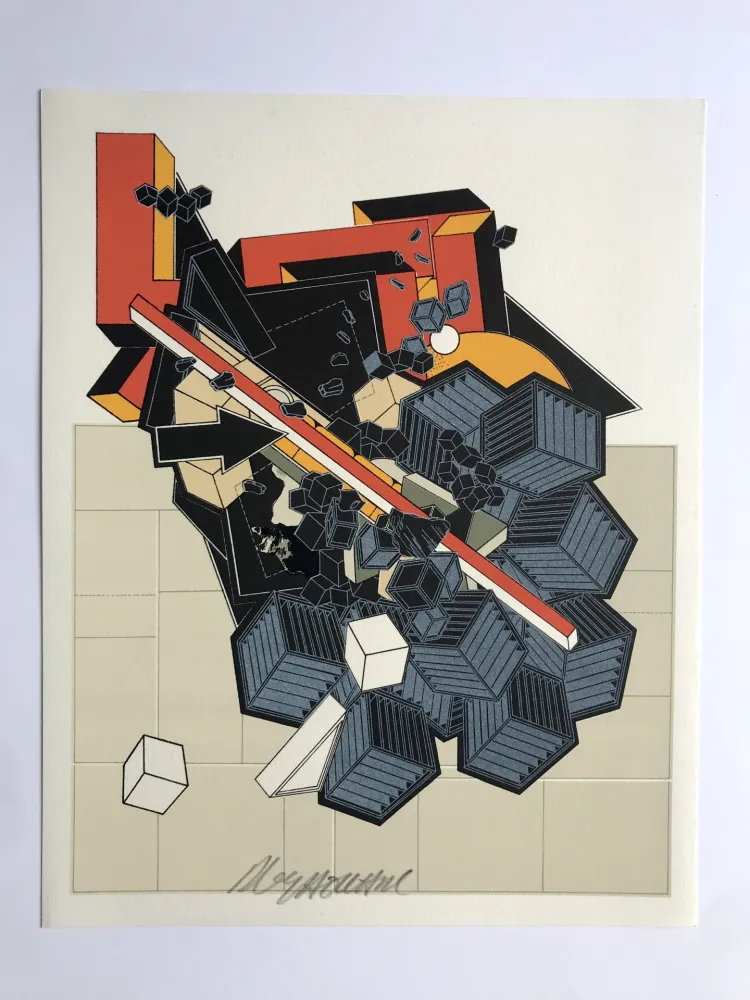 Lithografie Le Yaouanc - La terre (L'oeuvre des hommes II)
