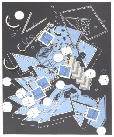 Lithografie Le Yaouanc - Le Métier de bâtisseur II