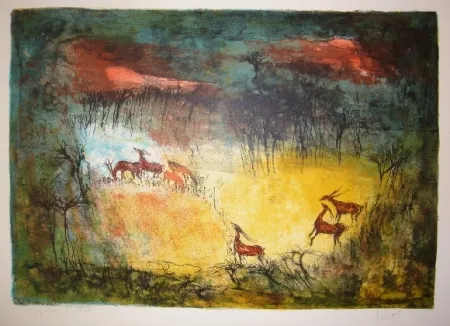 Lithografie Lebadang - Clariere