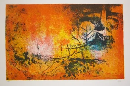 Lithografie Lebadang - Embarcadere