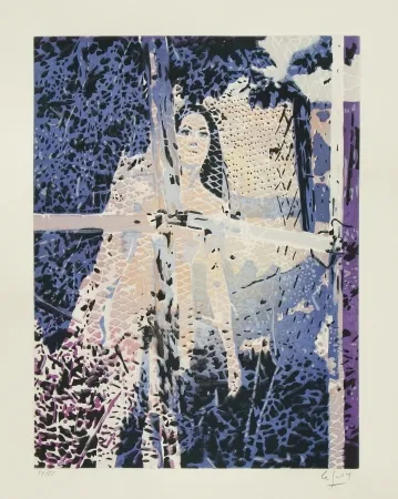 Ets En Aquatint Leboul'ch - Jeune fille au grillage