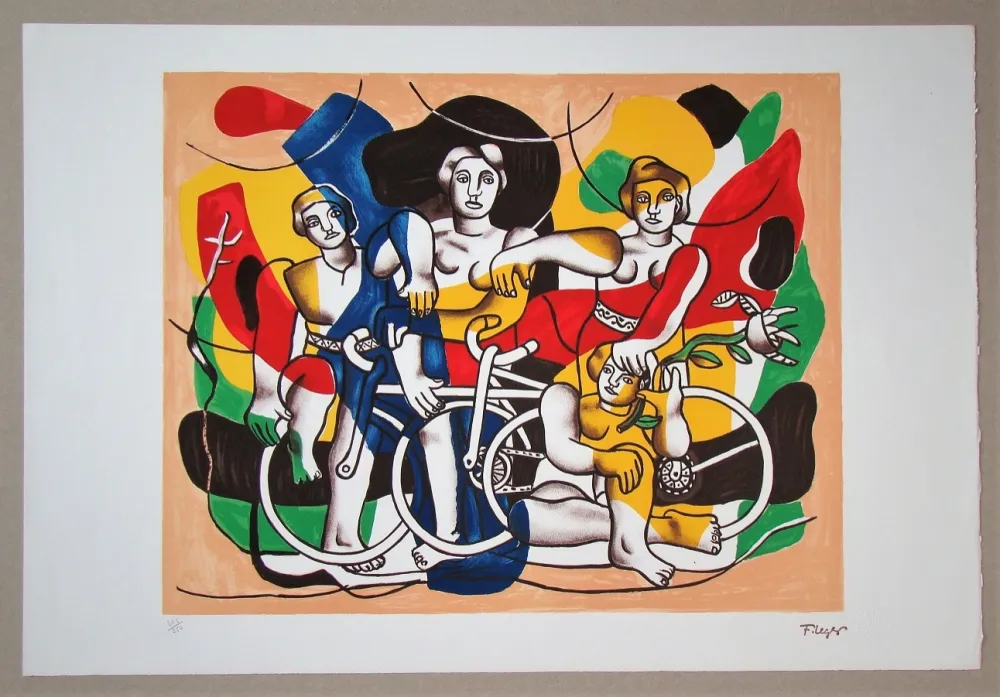 Lithografie Léger (After) - Les quatre cyclistes, 1948