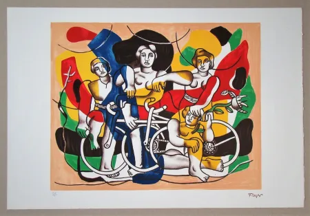 Lithografie Léger (After) - Les quatre cyclistes, 1948