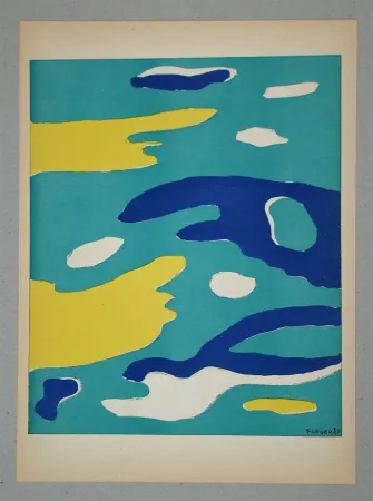 Lithografie Léger (After) - Les quatre éléments - Eau