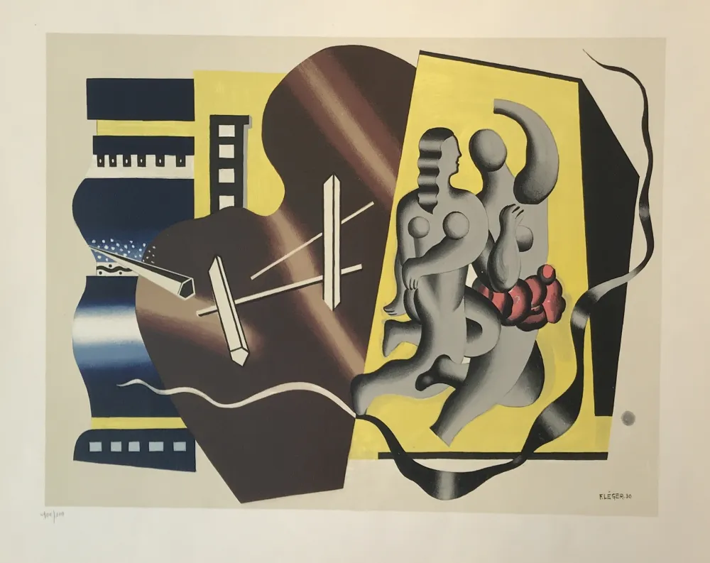 Lithografie Leger - Composition Avec Figures