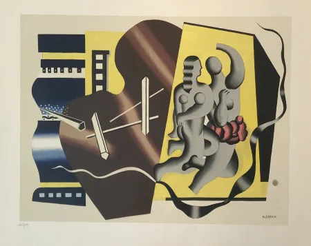 Lithografie Leger - Composition Avec Figures