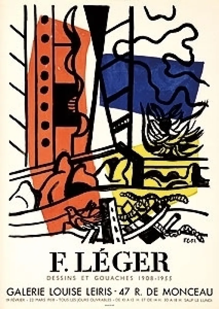 Lithografie Leger - Exposition Louise Leiris 1958