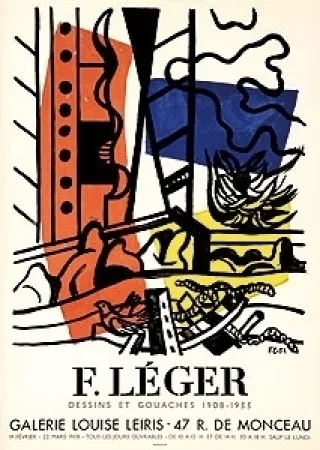 Lithografie Leger - Exposition Louise Leiris 1958