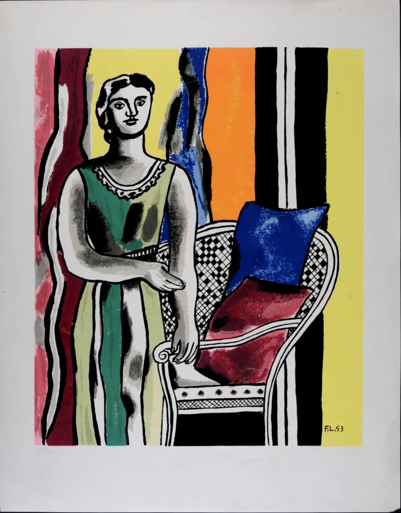 Zeefdruk Leger - Femme au fauteuil, 1953